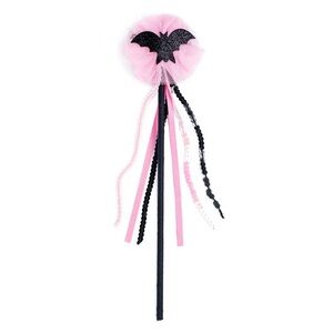 Pink and Black Bat Wand - Halloween